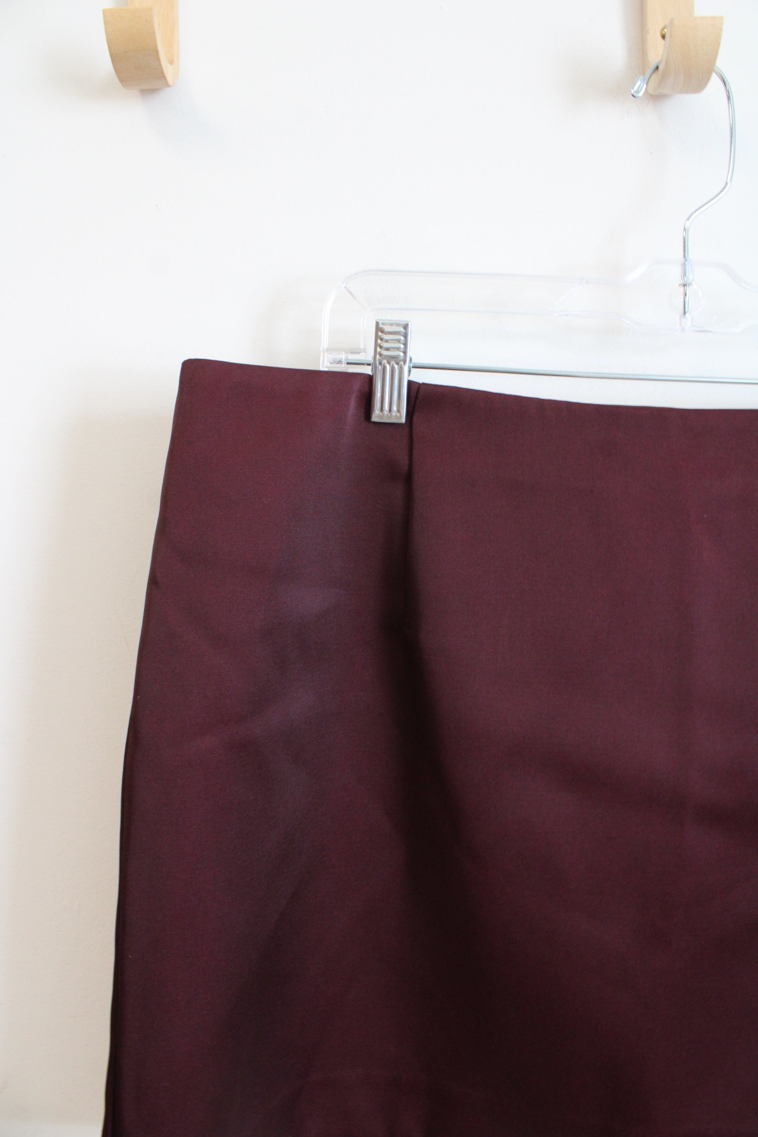 NEW A New Day Burgundy Satin Mini Skirt | 16
