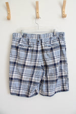 Timberland Blue Tan & White Plaid Shorts | 38