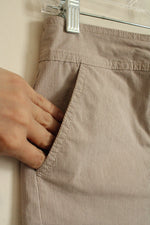 Ann Taylor Loft Tan and White Pinstripe Skirt | 0P
