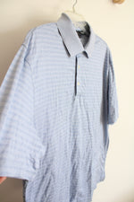 NEW Jos. A. Bank Blue Striped Polo Shirt | L
