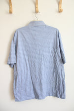 NEW Jos. A. Bank Blue Striped Polo Shirt | L