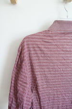 NEW Jos. A. Bank Red Striped Polo Shirt | L
