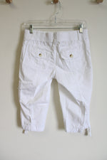 Sonoma Modern Fit White Cargo Capri | 2 Petite