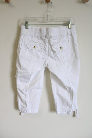 Sonoma Modern Fit White Cargo Capri | 2 Petite