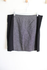 DKNYC Black Woven Panel Front Skirt | L