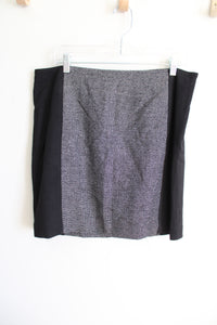 DKNYC Black Woven Panel Front Skirt | L