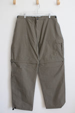 Green Zip Off Leg Hiking Pants | XL