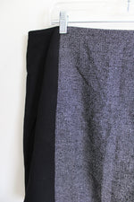 DKNYC Black Woven Panel Front Skirt | L