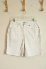 Croft & Barrow White Denim Bermuda Shorts | 8