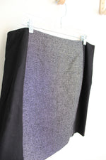 DKNYC Black Woven Panel Front Skirt | L