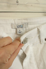 Croft & Barrow White Denim Bermuda Shorts | 8