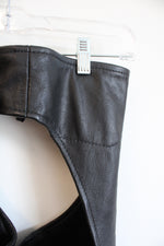 Bikers Dream Apparel Black Leather Biker Motorcycle Chaps | M