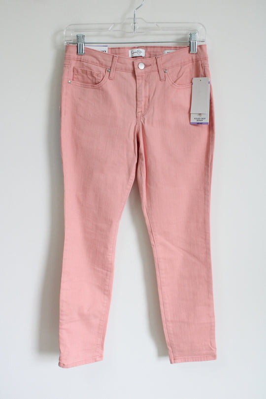 NEW Jessica Simpson Rolled Crop Skinny Pink Jeans | 4
