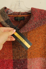 NEW Joseph A. Savannah Plaid Hooded Sweater | M