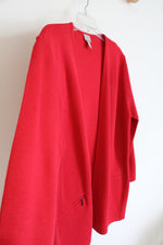 Chico's Red Knit Cardigan | 3 (XL)