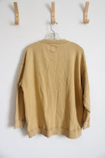 Aerie Mustard Gold Lace Up Sweatshirt | S