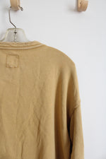 Aerie Mustard Gold Lace Up Sweatshirt | S
