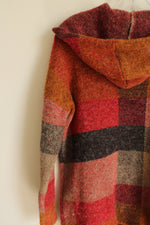 NEW Joseph A. Savannah Plaid Hooded Sweater | M