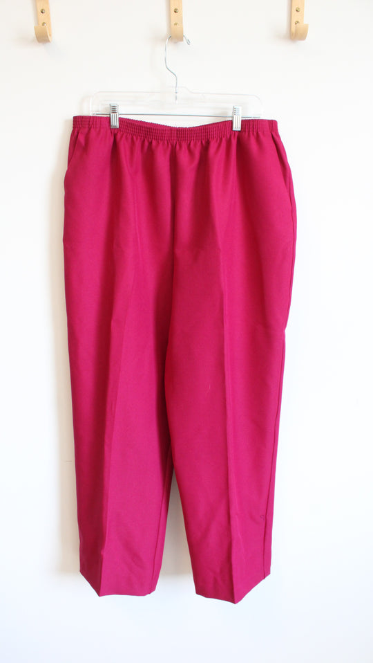 NEW Alfred Dunner Wine Red Trousers | M 20