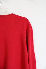 Chico's Red Knit Cardigan | 3 (XL)