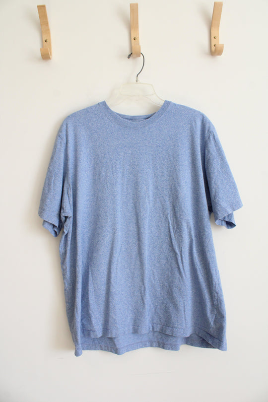 Lands' End Blue Heathered Super-T Shirt | XL