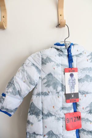 NEW Spyder White & Gray Skiing Fleece Lined Snow Suit | 9-12 MO