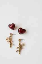 Avon Cupid & Heart Earrings | Set Of 2