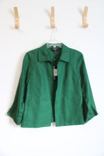 NEW Talbots Green Irish Linen Blazer | M