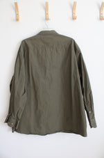 Cabela's Olive Green Button Down Shirt | 4XL Tall