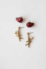Avon Cupid & Heart Earrings | Set Of 2