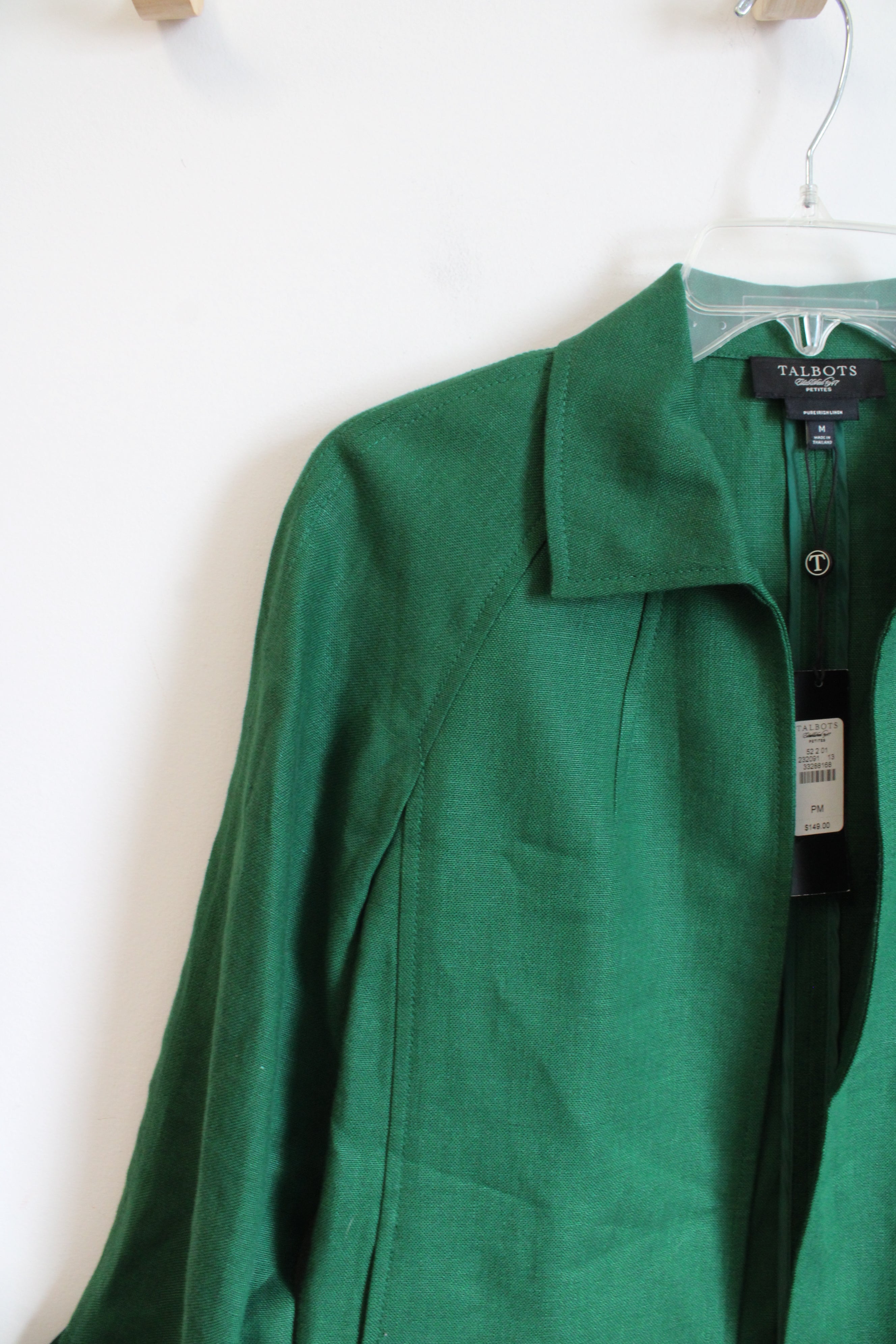 NEW Talbots Green Irish Linen Blazer | M