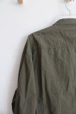Cabela's Olive Green Button Down Shirt | 4XL Tall