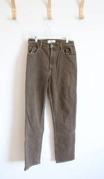Ambercrombie & fitch Brown Denim Straight Ultra High Rise Jeans | 4