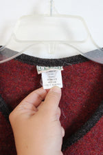 L.L. Bean Vintage Red Pure New Wool Button Down Sweater | M