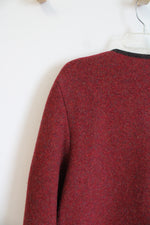 L.L. Bean Vintage Red Pure New Wool Button Down Sweater | M