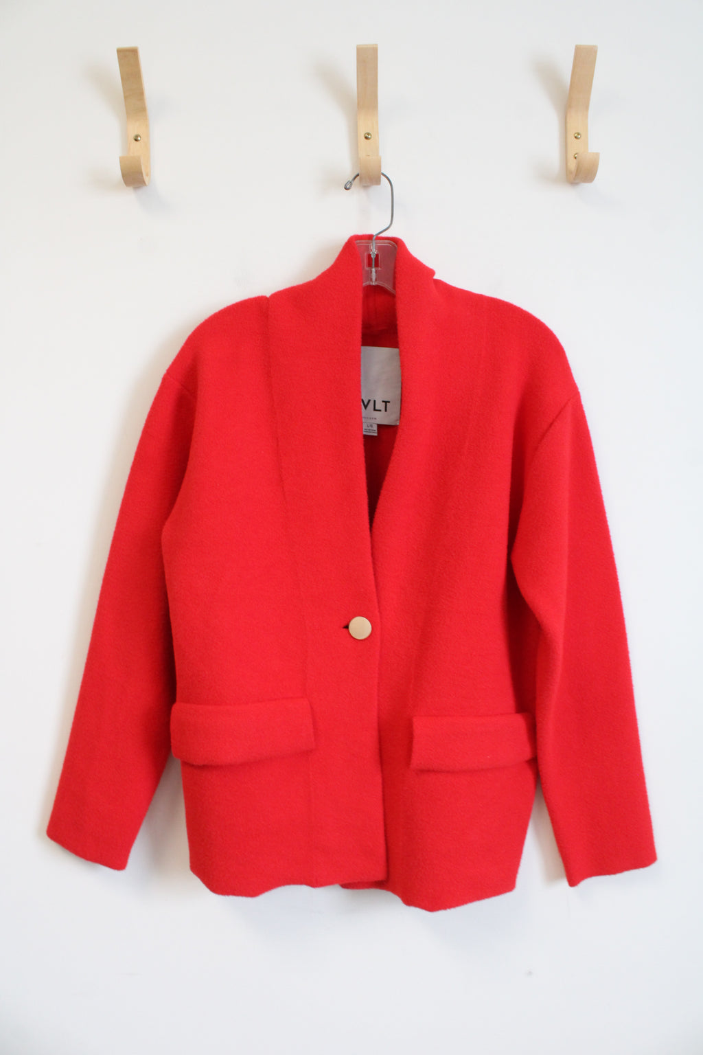 Anthropologie NVLT Red One Button Blazer | L