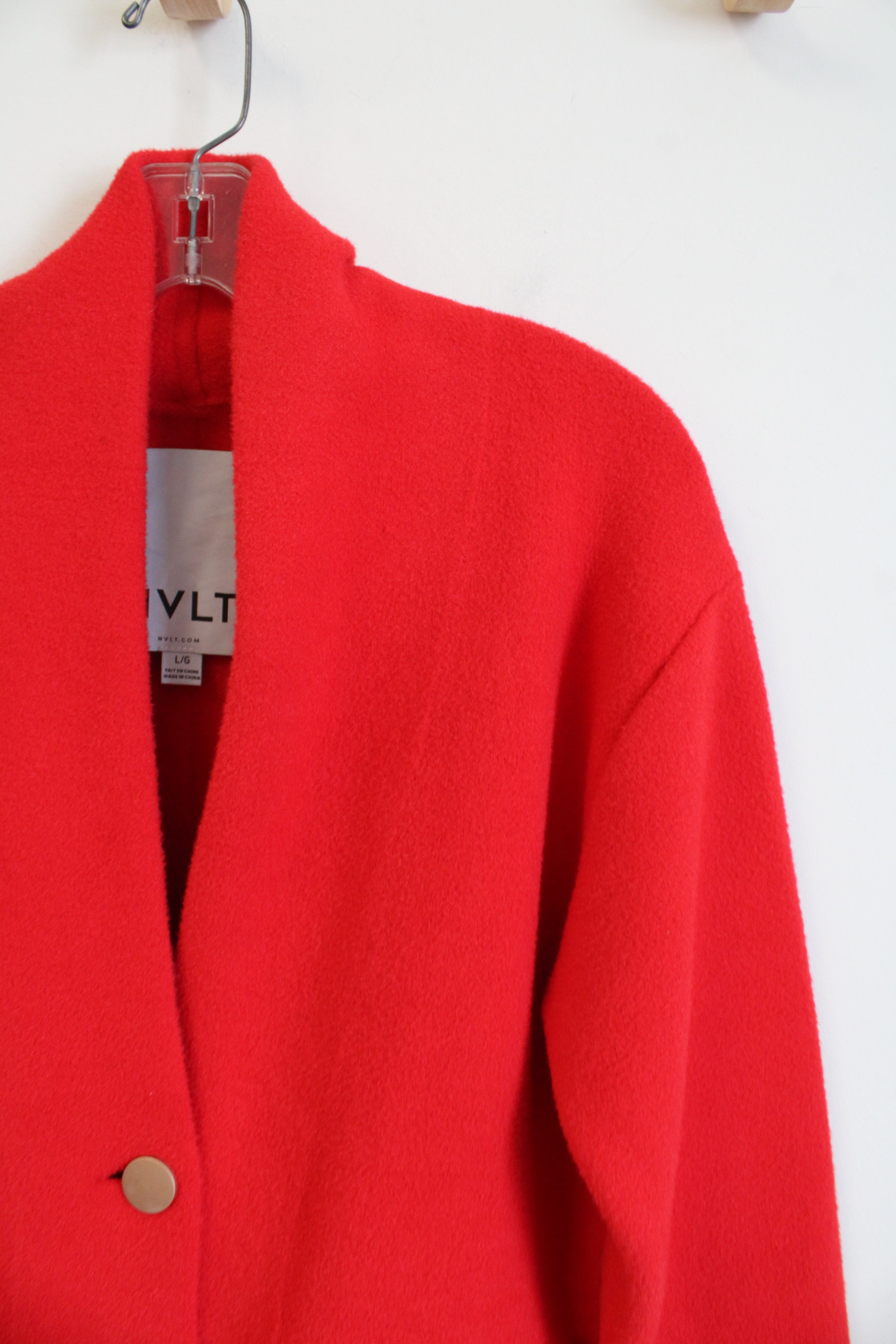 Anthropologie NVLT Red One Button Blazer | L
