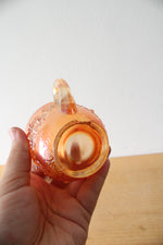 Vintage Fenton Orange Tree Marigold Carnival Glass Punch Bowl & Glasses Set Of 9
