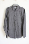 Calvin Klein Slim Fit Gray Black Diamond Patterned Dress Shirt | 16 34/35