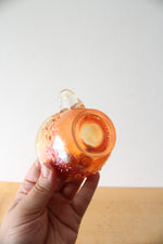 Vintage Fenton Orange Tree Marigold Carnival Glass Punch Bowl & Glasses Set Of 9