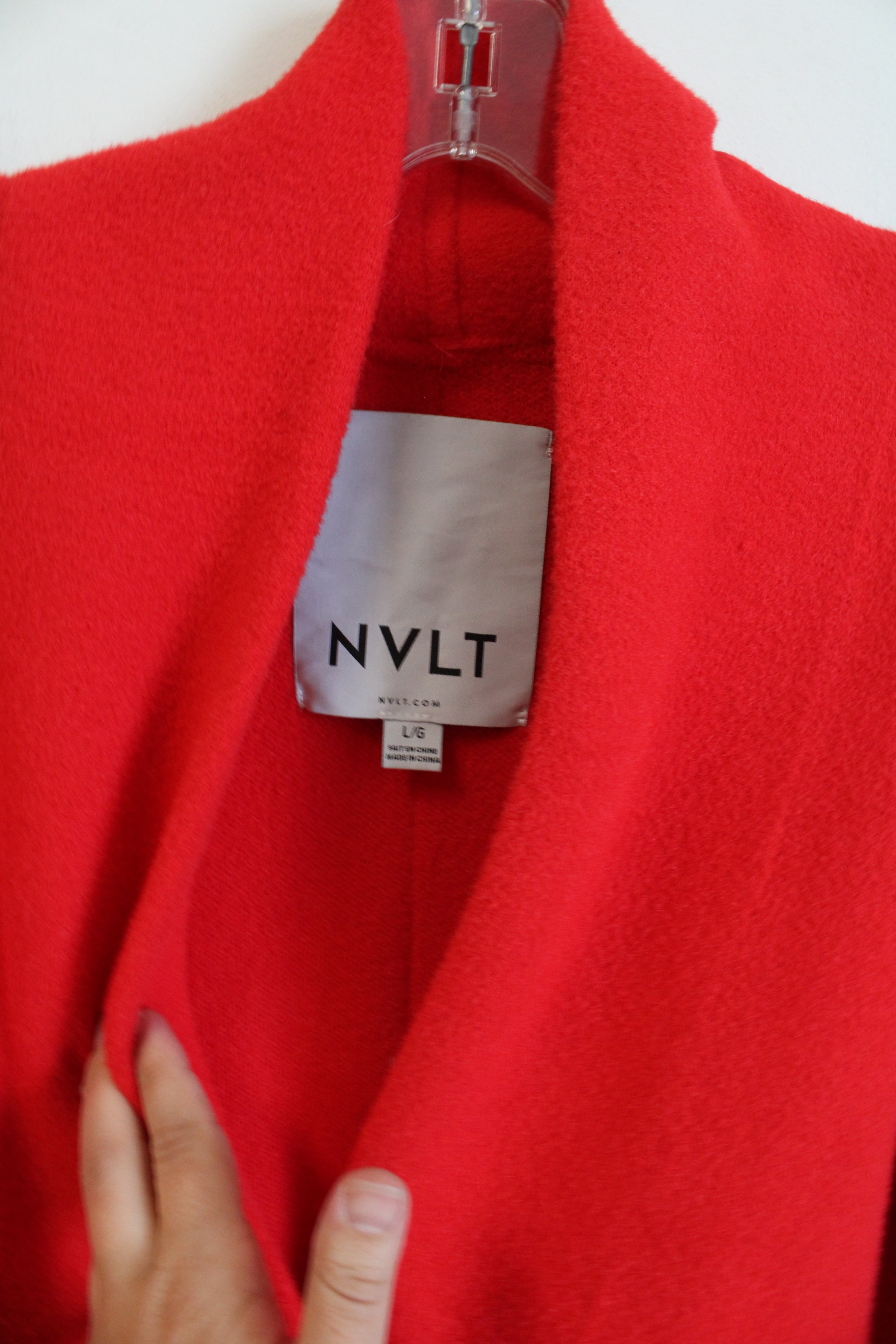 Anthropologie NVLT Red One Button Blazer | L