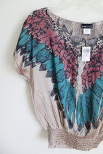 NEW Wet Seal Dolman Feather Blouse | S