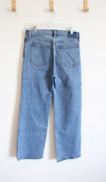 Abercrombie & Fitch Blue Denim Relaxed Distressed High Rise Jeans | 8