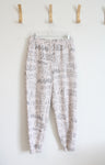 H&M Divided One Vision Cream & Gray Patterned Jogger Sweatpants | M