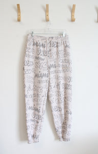 H&M Divided One Vision Cream & Gray Patterned Jogger Sweatpants | M