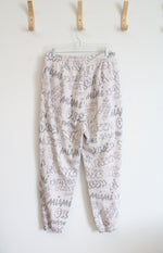 H&M Divided One Vision Cream & Gray Patterned Jogger Sweatpants | M