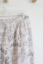 H&M Divided One Vision Cream & Gray Patterned Jogger Sweatpants | M