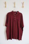 Lands' End Maroon Traditional Fit Polo Shirt | XXL