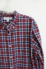 Old Navy Red Blue & White Plaid Button Down Shirt | XXL