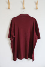 Lands' End Maroon Traditional Fit Polo Shirt | XXL